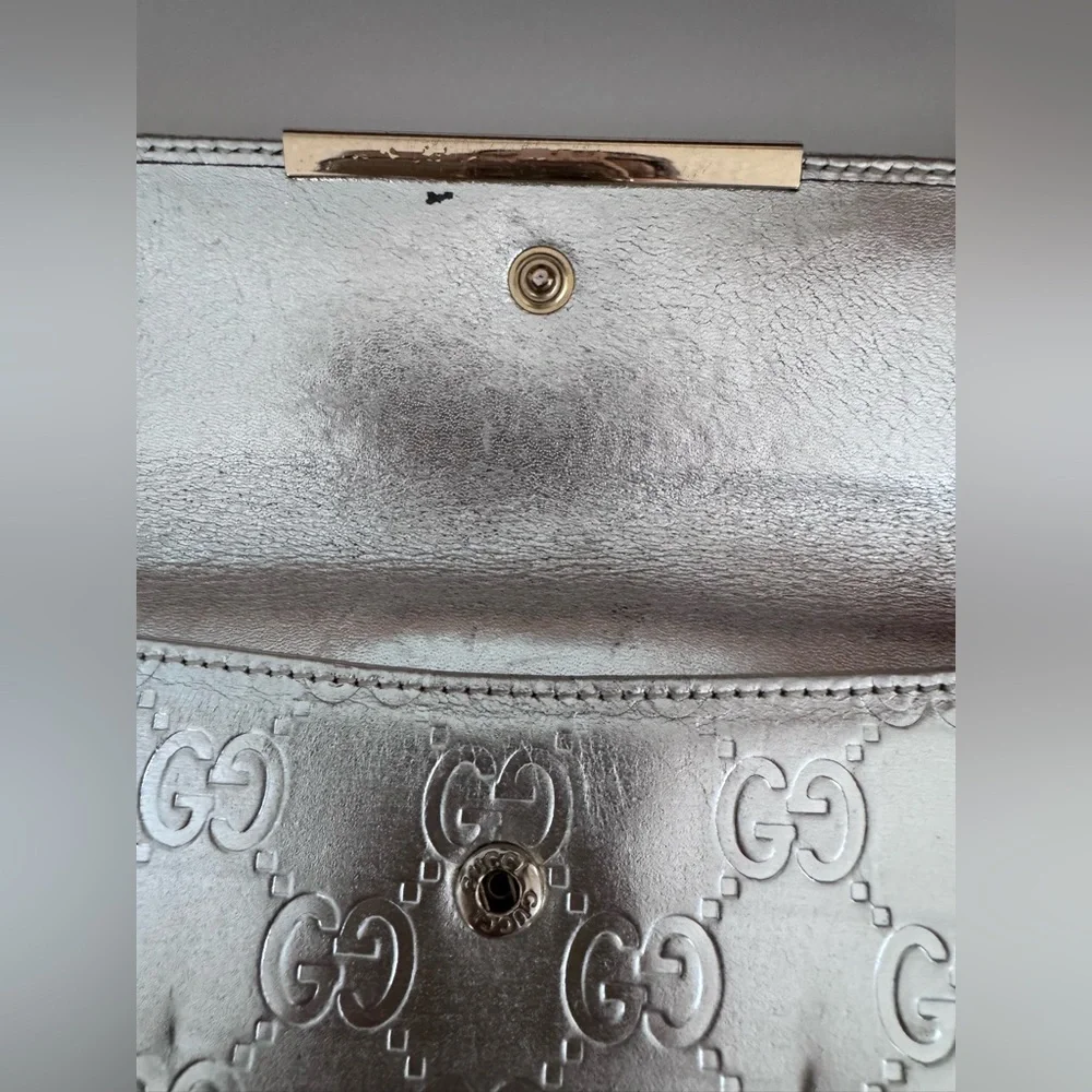 Gucci Silver Continental Wallet. - Picture 3 of 9